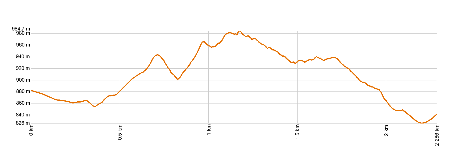 Altimetría PR-TF 65.1 El Molledo - Risco Blanco
